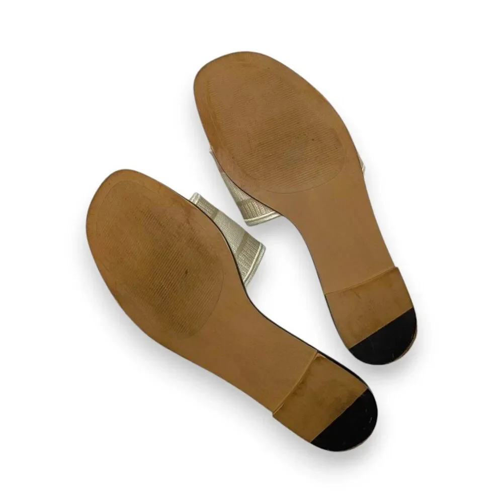 STEVE MADDEN Knox St Tropez Slide - Gold, Size 8